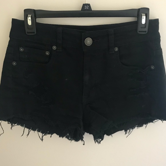 AE High Rise Distressed Jean Shorts - Picture 2 of 5